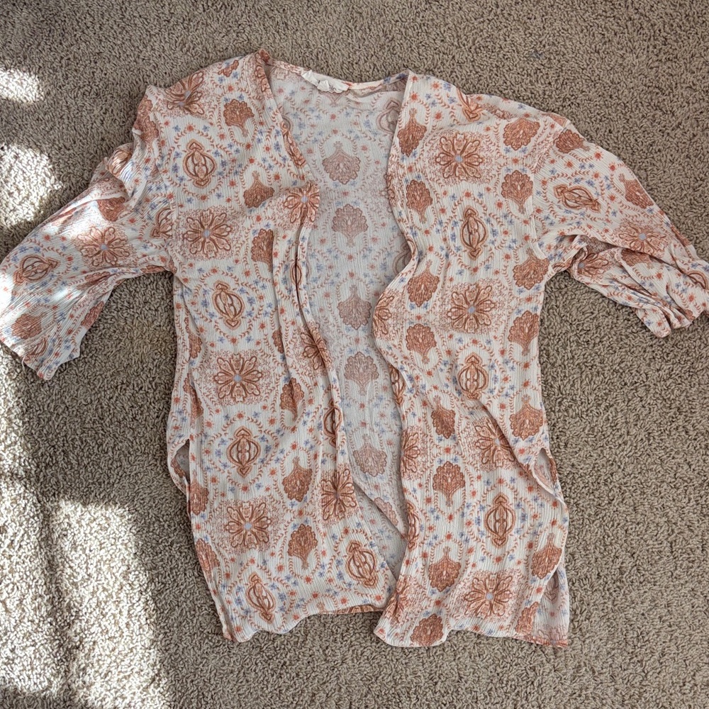 Pink Rose Multicolor Knit Cardigan